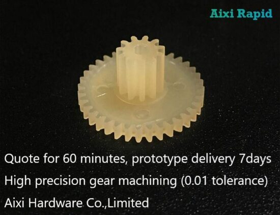 Customized Cnc Machining Parts Small Nylon Plastic Gear Aixi Hardware